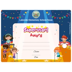 Super Star Classroom Award Certificate
